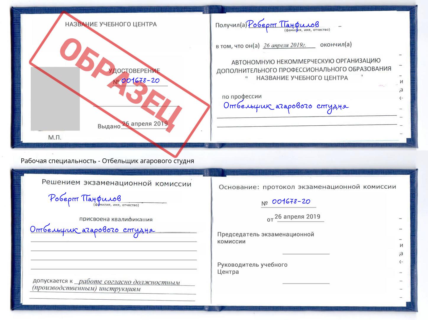 Отбельщик агарового студня Ливны